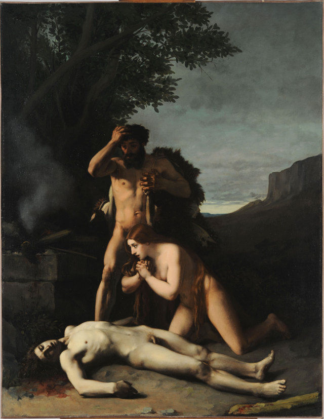 Adam and Eve discovering the body of Abel