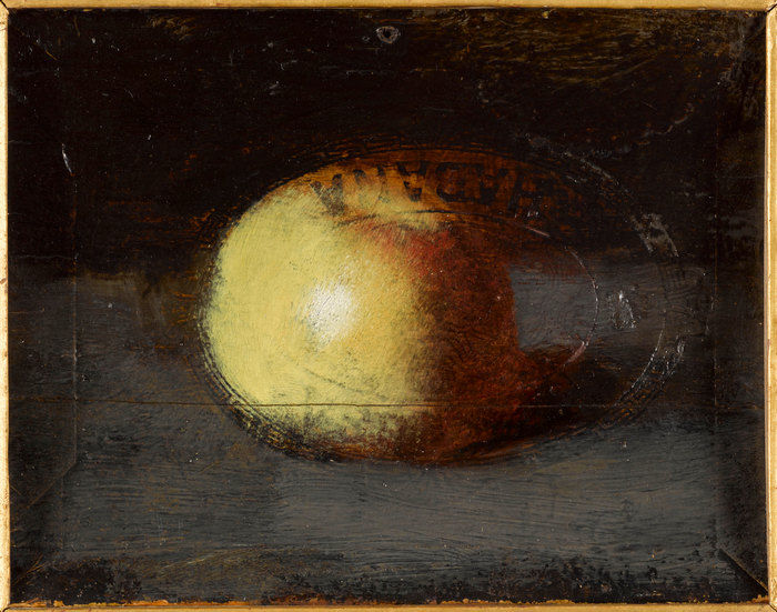 Still life with yellow apple