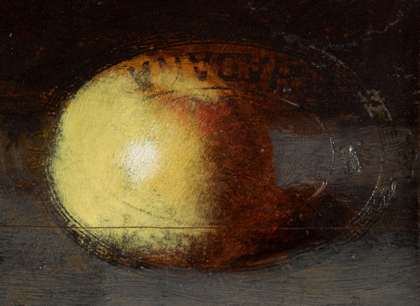 Still life with yellow apple