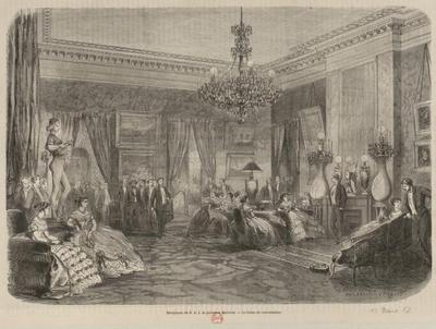 Le salon de conversation de la Princesse Mathilde en 1867 © BNF 