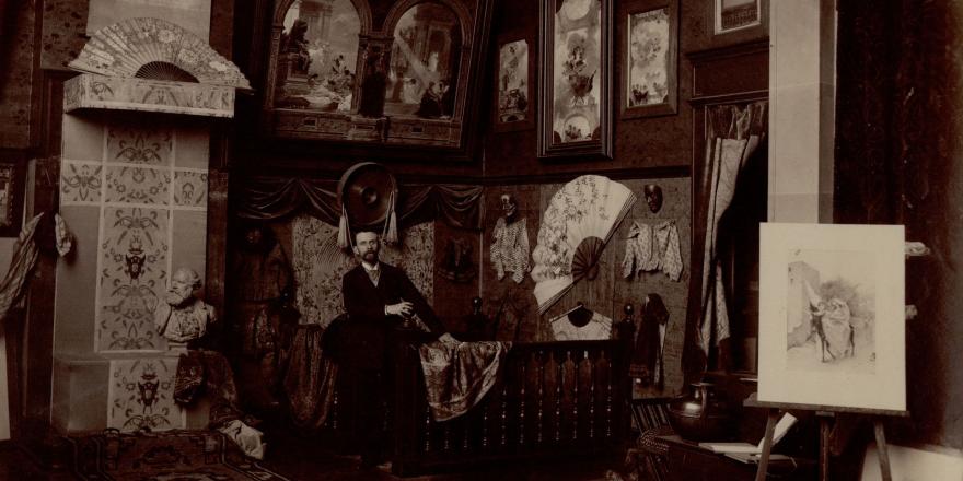 Dubufe dans son atelier