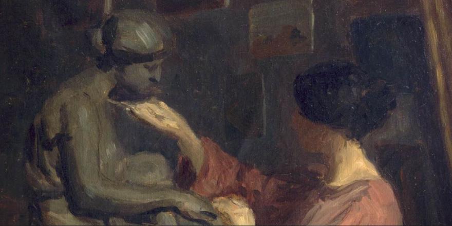 xavier bricard dans atelier femme sculpture